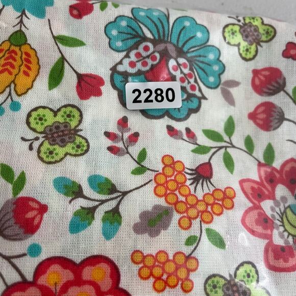 Handmade Floral Tunic Blouse Bell Sleeves Back Button Down Butterflies - Picture 10 of 10